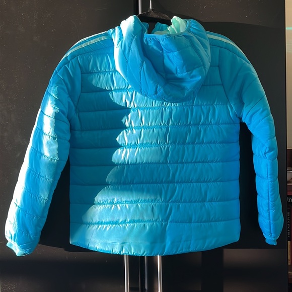 NWT - Adidas Youth Puffer Jacket in Light Blue - Picture 2 of 5
